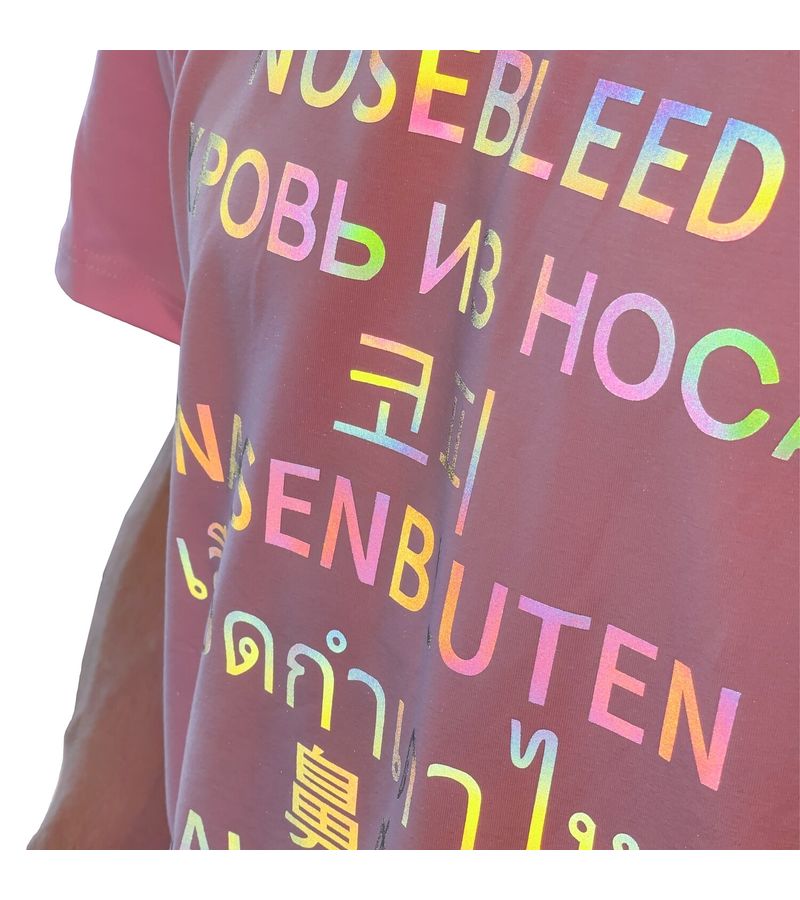 ФУТБОЛКА NOSEBLEED multilanguage pink