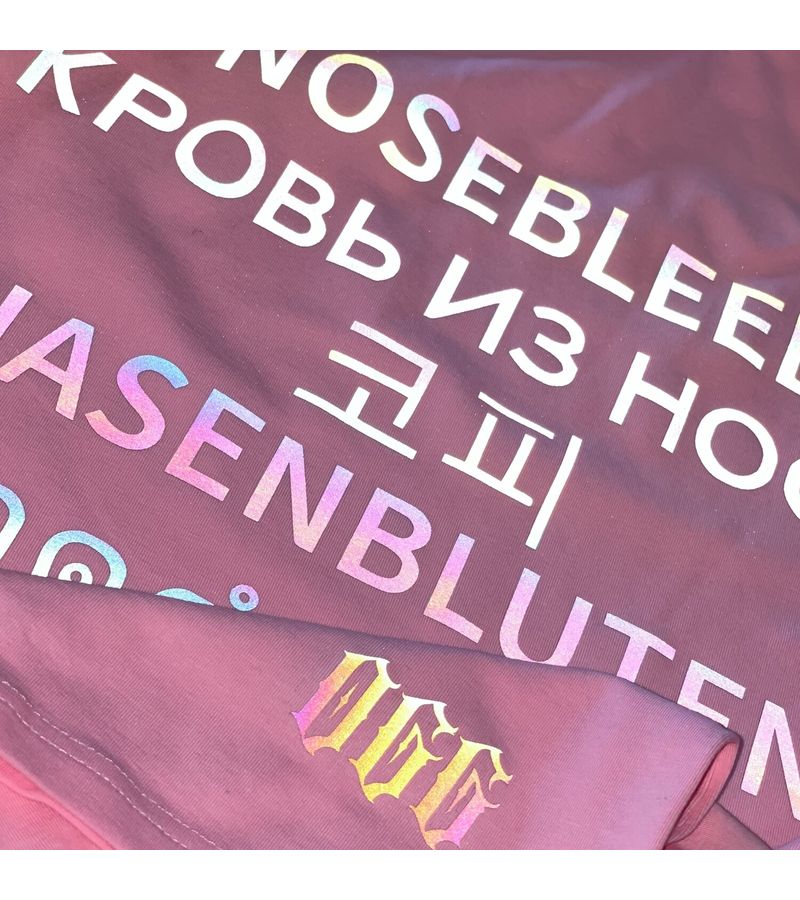 ФУТБОЛКА NOSEBLEED multilanguage pink