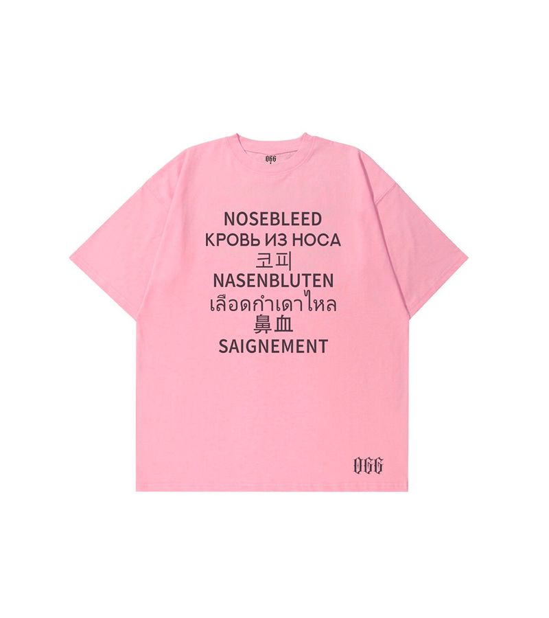 ФУТБОЛКА NOSEBLEED multilanguage pink